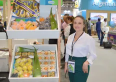 Nativa Produce’s Viviana Ospina was happy to promote their baby bananas grown in Colombia and exported to Europe.